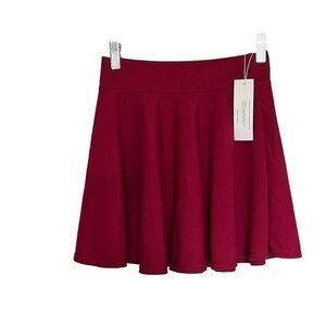 Urban Coco Maroon Velvet Skater Skirt size XS